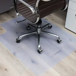 Mind Reader Office Chair Mat for Carpet Grips, PVC, 47"L x 35-1/4"W x 1/10"H, Clear