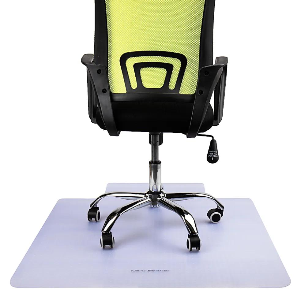 Mind Reader Office Chair Mat for Carpet PVC, 0.125” H x 35-1/2" W x 47-1/2” D, Clear, Set Of 2 Mats