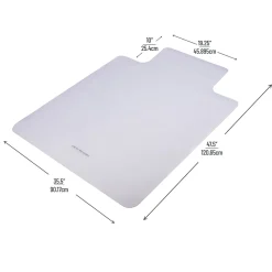 Mind Reader Office Chair Mat for Carpet Grips, PVC, 47