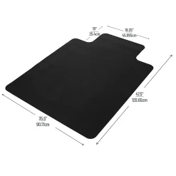 Mind Reader Office Chair Mat For Hard Floors, 1/16”H x 35-1/2”W x 47-1/2”D, Black