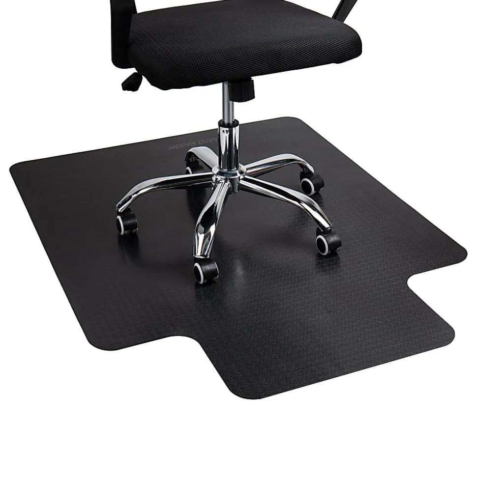 Mind Reader Office Chair Mat For Hard Floors, 1/16”H x 35-1/2”W x 47-1/2”D, Black