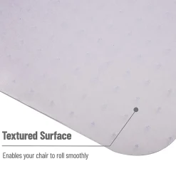 Mind Reader Office Chair Mat with Carpet Gripper, PVC,1/16”H x 35-1/2”W x 47-1/2”D, Clear