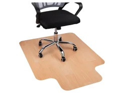 Mind Reader Office Chair Mat with Lip, Hardwood Floors, 47-1/2 x 35-1/2, PVC, Woodtone