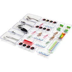 Mind Reader 25-Piece Drawer Organizer Set, Clear