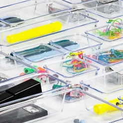 Mind Reader 25-Piece Drawer Organizer Set, Clear