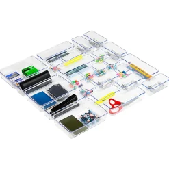 Mind Reader 25-Piece Drawer Organizer Set, Clear