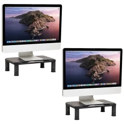 Mind Reader Plastic Monitor Stand Height Adjustable Laptop Computer Riser, 5-1/4