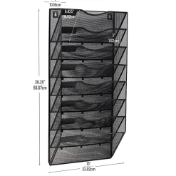 Mind Reader 8-Pocket Wall File Organizer, 26-1/4