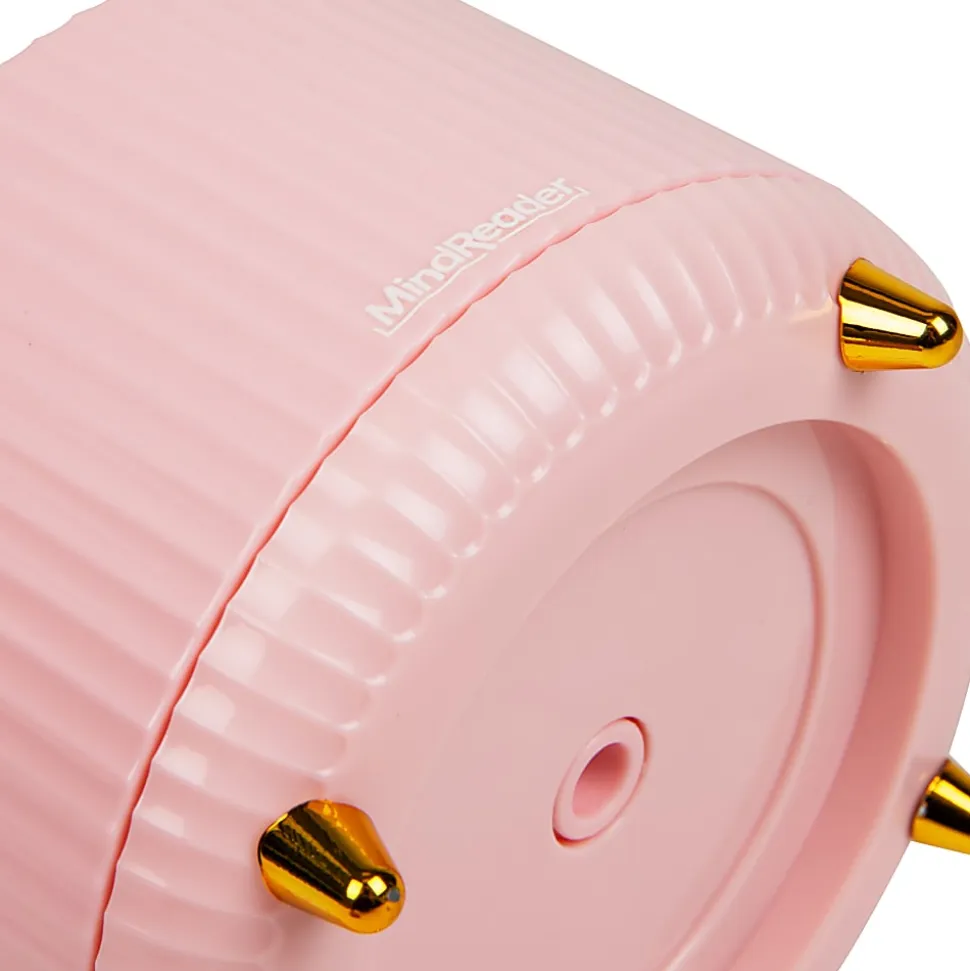 Mind Reader Rotating Pen Cup, 4-3/4”H x 5-3/4”W x 5-3/4”D, Pink