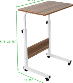 Mind Reader Standing Desk, Adjustable Height, Laptop Workstation, 33"H X 15-3/4"W X 21-3/4"L, MDF, Brown