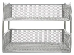 Mind Reader 2-Tier Metal Stackable Paper Tray, 7-1/2