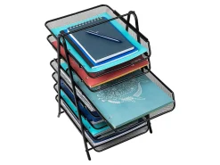 Mind Reader 7-Tier Paper Tray, Metal Mesh, 20