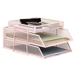 Mind Reader 2-Tier Paper Tray With Top Supply Compartment, 6-3/4
