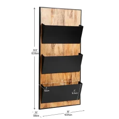 Mind Reader 3-Tier Wall-Mounted File Organizer, 32-1/4