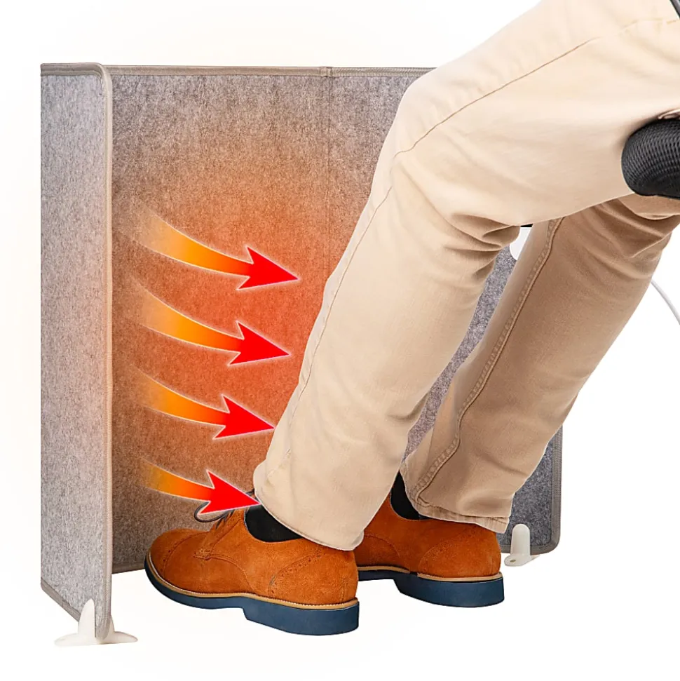 Mind Reader Under Desk Space Heater, 20-3/4" x 37-3/4", Gray