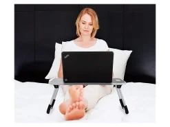 Mind Reader Woodland Collection Portable Laptop Desk with Folding Legs, 10-1/2