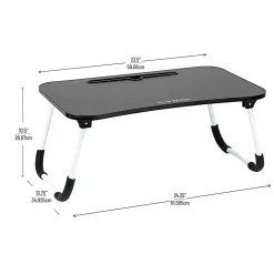 Mind Reader Woodland Collection Portable Laptop Desk with Folding Legs, 10-1/2