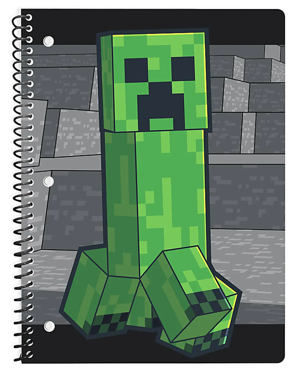 Minecraft Single Subject Wide Ruled Notebook, 8.5" x 11", 70 Sheets