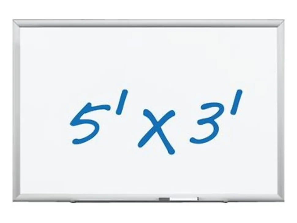 3M™ Magnetic Dry-Erase Whiteboard, 60" x 36", Aluminum Frame With Silver Finish