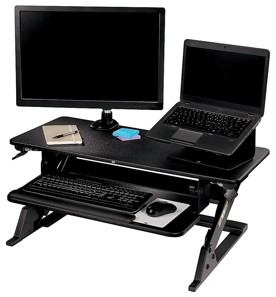 3M™ MA140MB Dual-Swivel Monitor Arm, Desk Mount, Black