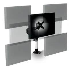 3M™ MA140MB Dual-Swivel Monitor Arm, Desk Mount, Black