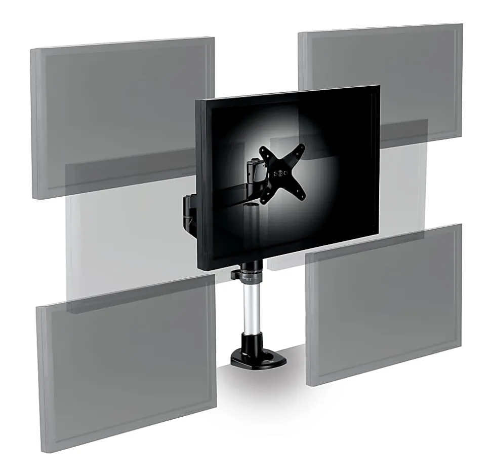 3M™ MA140MB Dual-Swivel Monitor Arm, Desk Mount, Black
