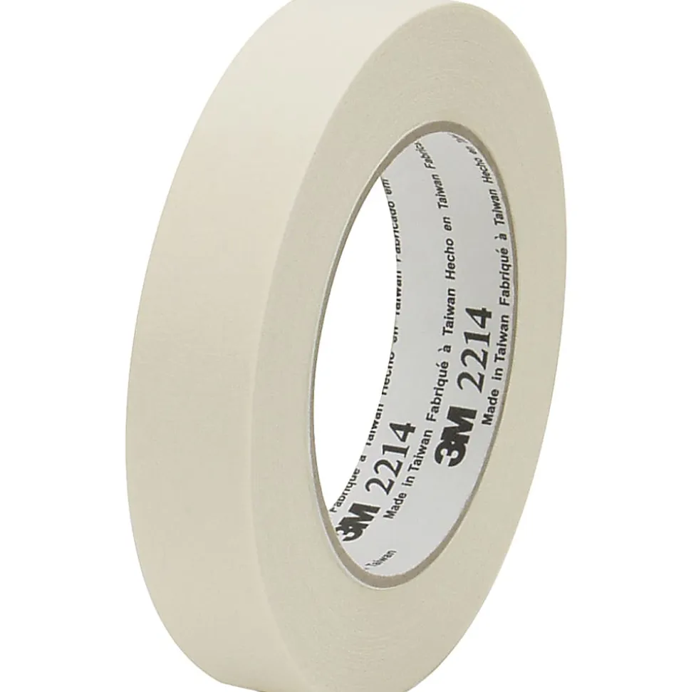 3M™ 2214 Masking Tape, 1" x 60 Yd., Natural, Case Of 36