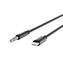 3.5 mm Audio Cable With Lightning Connector, 3 Ft, Black