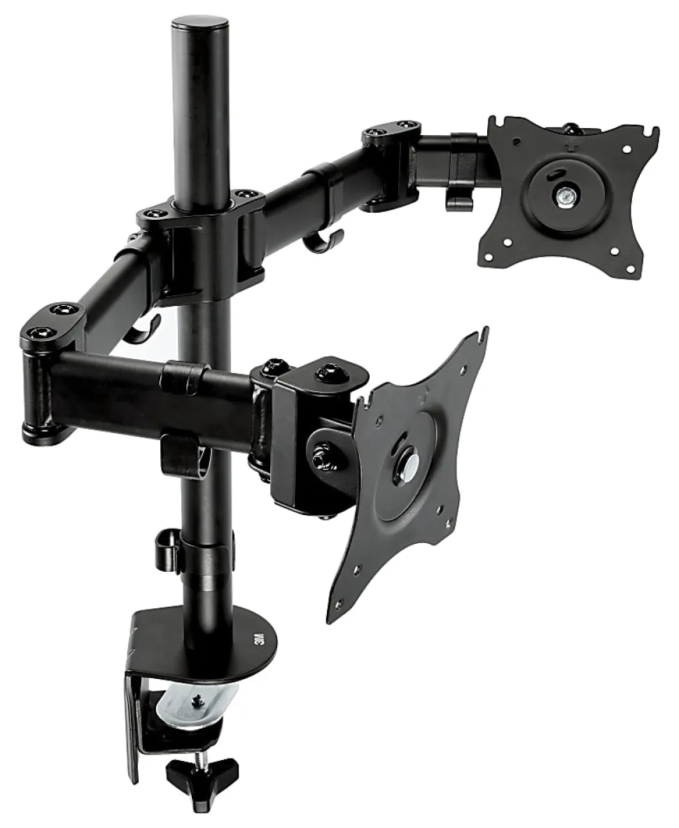 3M™ MM200B Dual Monitor Mount, 24"H x 33"W x 5"D, Black