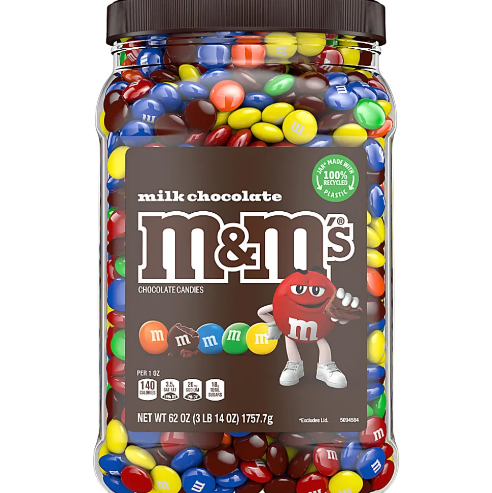 M&M's® Milk Chocolate Candies Jar, 62 Oz