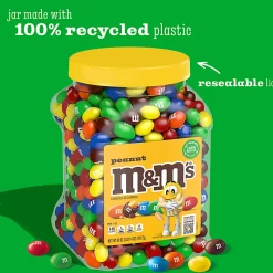 M&M's® Milk Chocolate Peanut Candies Jar, 62 Oz