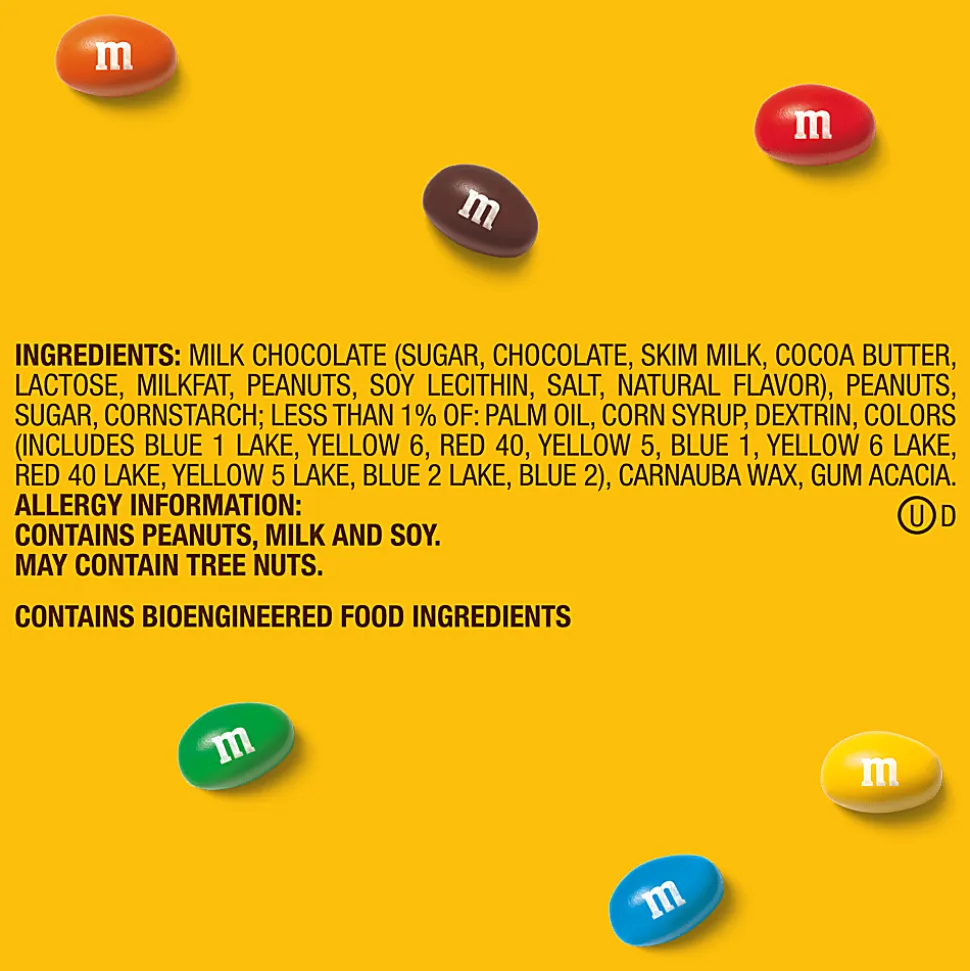 M&M's® Peanut Chocolate Candies, 1.74 Oz, Box Of 48