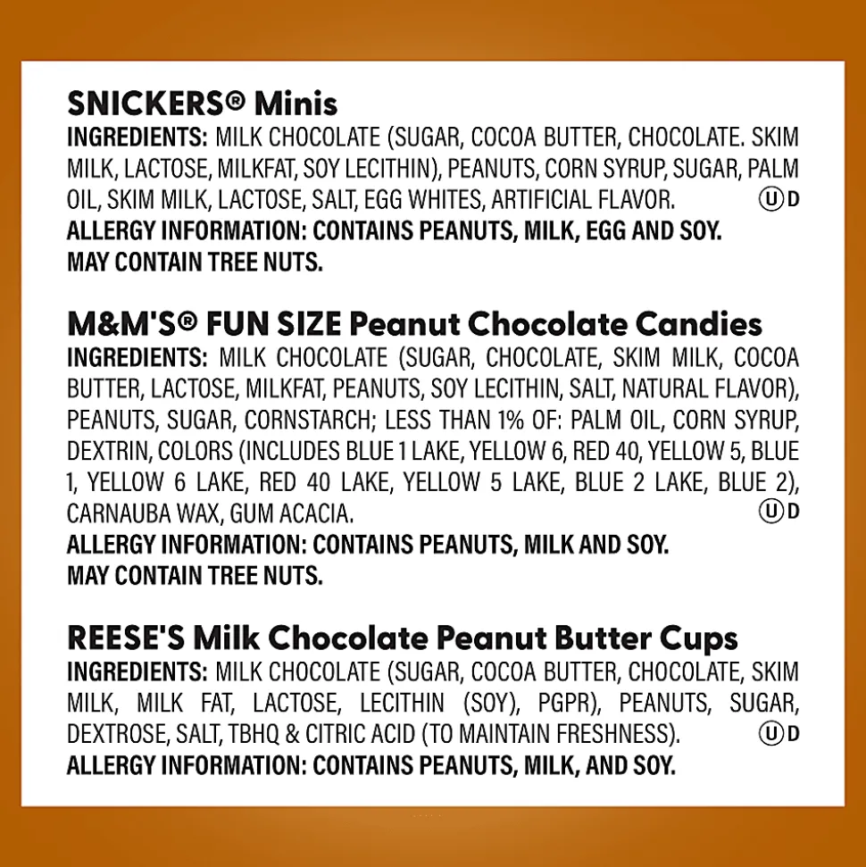 M&M's Peanut, Snickers And Reese's Minis Candy Variety Mix, 53 Oz, Total Qty 1