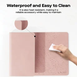 Mobile Pixels PU Leather Desk Mat, Coral Pink