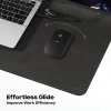 Mobile Pixels PU Leather Desk Mat, 31-1.2" x 15-3/4", Graphite Black