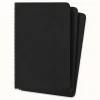 Moleskine Cahier Journals, 3-1/2" x 5-1/2", Black, Set of 3 Journals