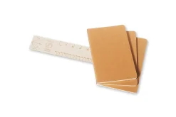 Moleskine Cahier Journals, 5" x 8-1/4", Kraft Brown, Set Of 3 Journals