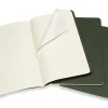 Moleskine Cahier Journals, 5" x 8-1/4", Ruled, 80 Pages, Myrtle Green, Pack Of 3 Journals