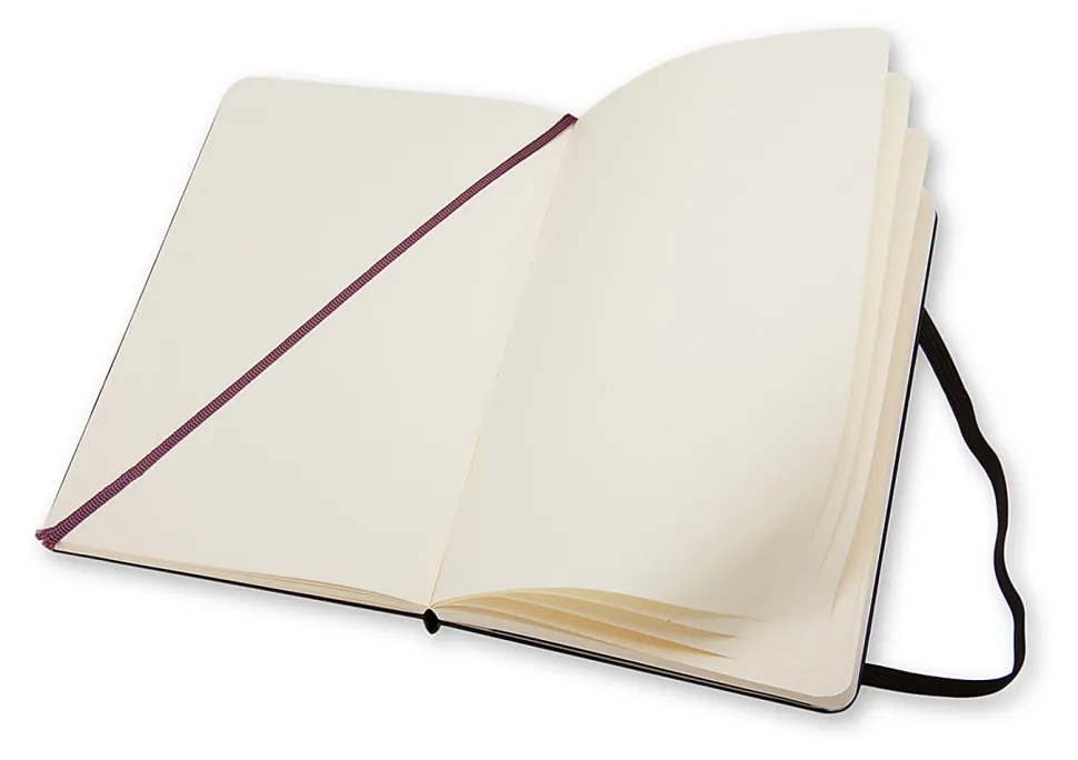 Moleskine Classic Hard Cover Notebook, 3-1/2" x 5-1/2", Unruled, 192 Pages, Black