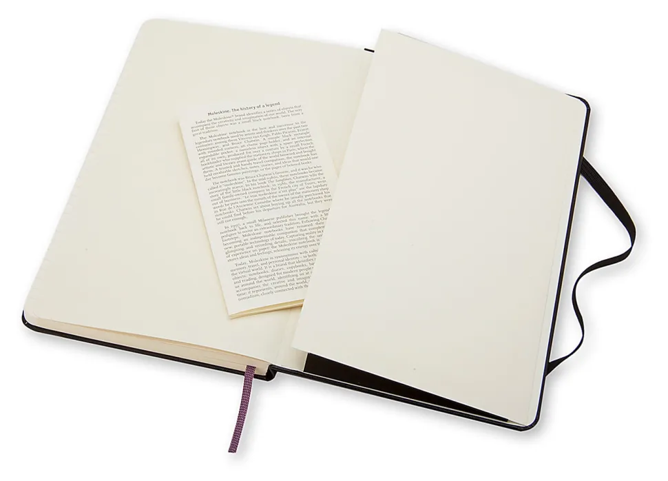 Moleskine Classic Hard Cover Notebook, 5” x 8-1/4”, Ruled, 240 Pages, Black