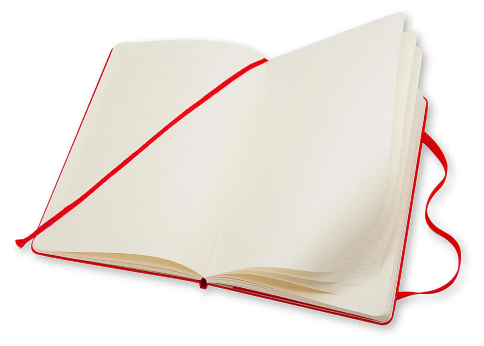 Moleskine Classic Hard Cover Notebook, 3-1/2” x 5-1/2”, Ruled, 192 Pages, Red