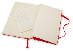 Moleskine Classic Hard Cover Notebook, 3-1/2” x 5-1/2”, Ruled, 192 Pages, Red