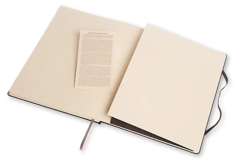 Moleskine Classic Hard Cover Notebook, 7-1/2" x 10", Ruled, 192 Pages, Black