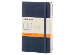 Moleskine Classic Hard Cover Notebook, Pocket, 3.5” x 5.5”, Ruled, 192 Pages, Sapphire Blue