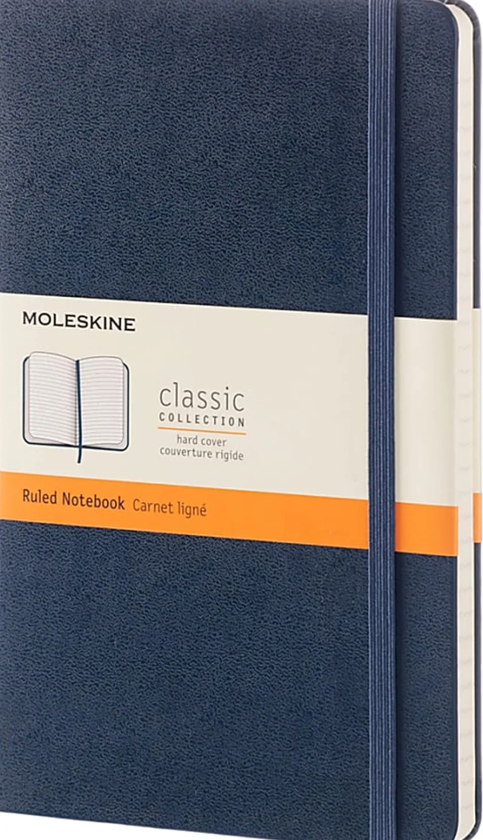 Moleskine Classic Hard Cover Notebook, Pocket, 3.5” x 5.5”, Ruled, 192 Pages, Sapphire Blue