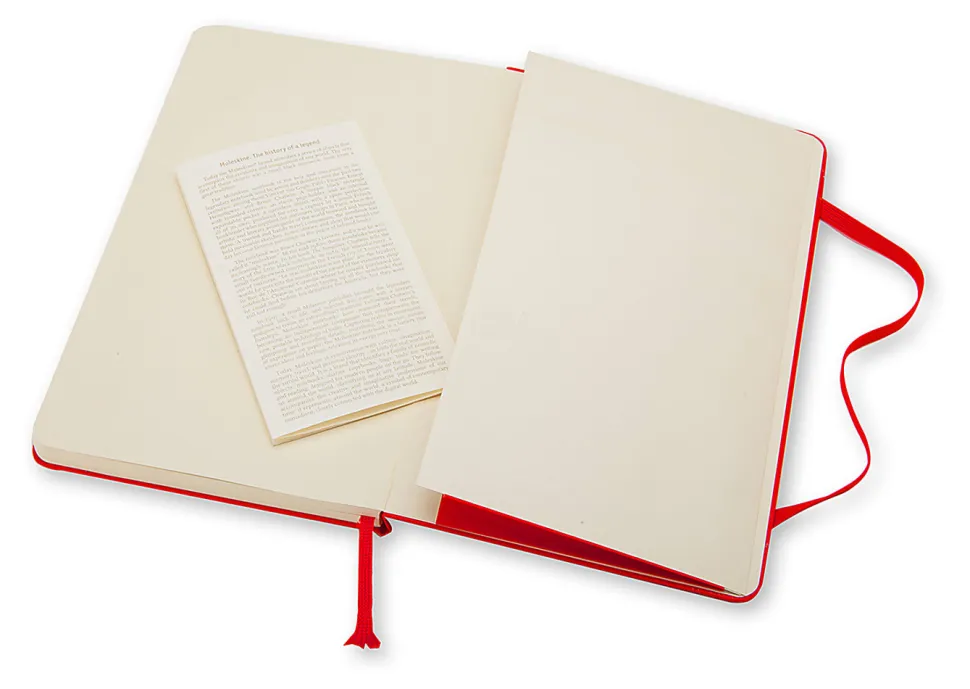 Moleskine Classic Hard Cover Notebook, 5” x 8-1/4”, Ruled, 240 Pages, Red