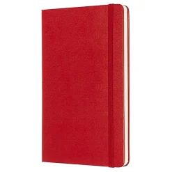 Moleskine Classic Hard Cover Notebook, 5” x 8-1/4”, Ruled, 240 Pages, Red