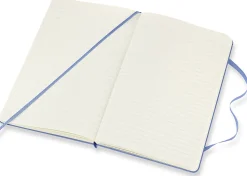 Moleskine Classic Notebook, Large, 5" x 8.25", Ruled, 240 pages, Hard Cover, Hydrangea Blue