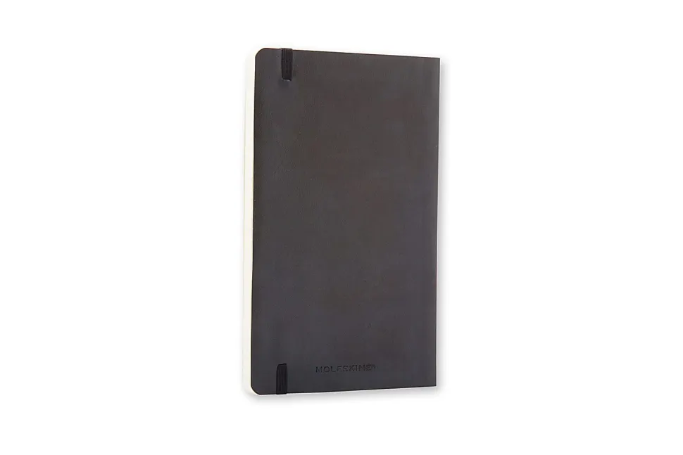 Moleskine Classic Notebook, 5” x 8-1/4”, 1 Subject, Faint Ruled, 192 Sheets, Black