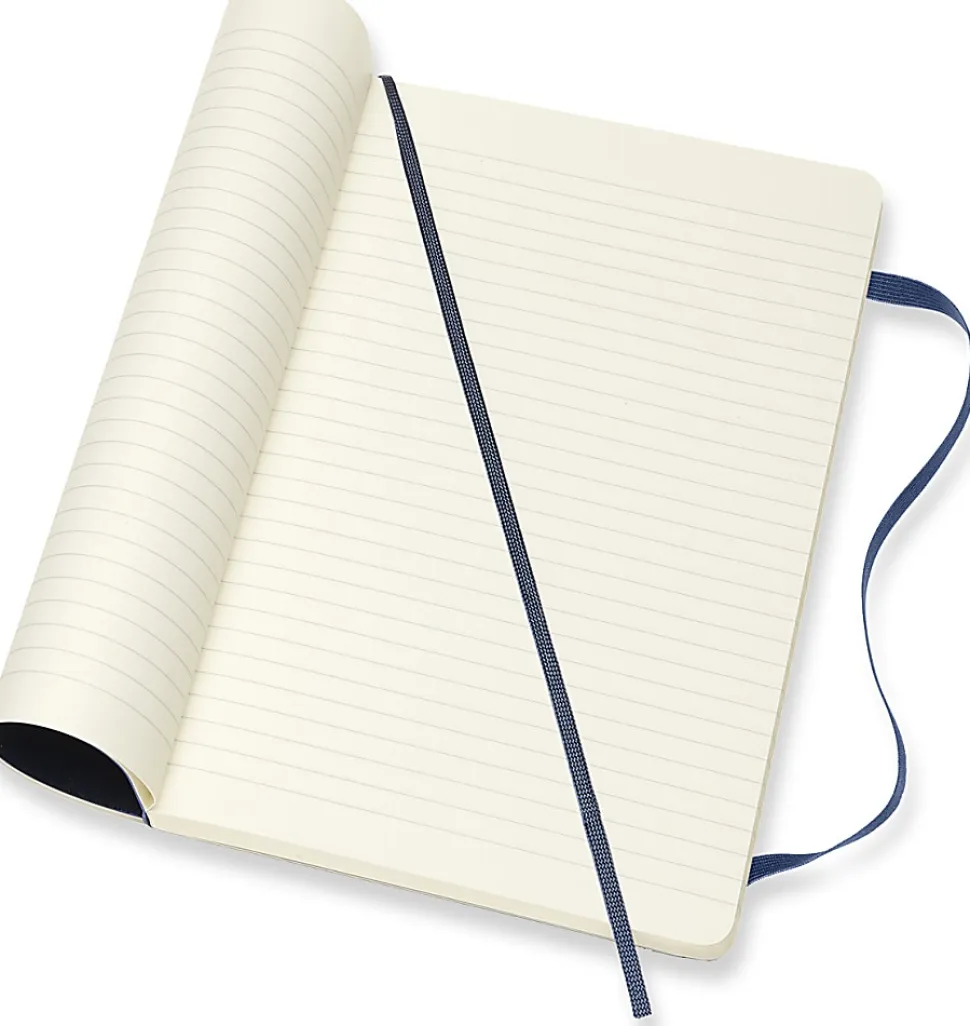 Moleskine Classic Soft Cover Notebook, 5” x 8-1/4”, Ruled, 192 Pages, Sapphire Blue